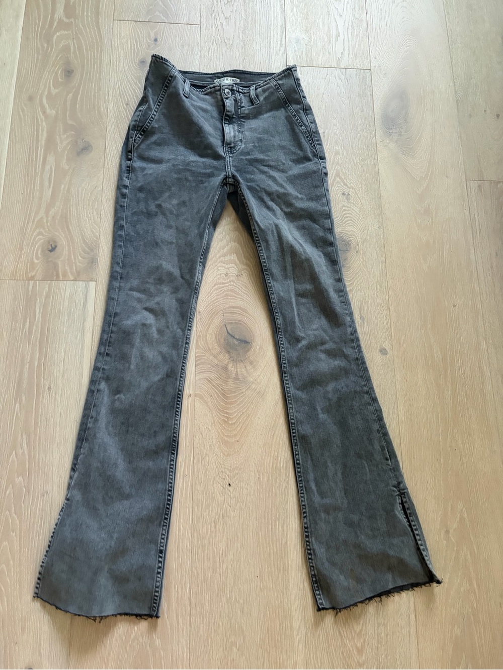 We The Free Washed Gray Flare Jeans